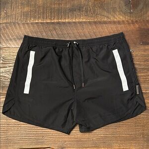 Neil Barrett Swim Trunks / Swim Shorts with Reflective Stripes. Like New
